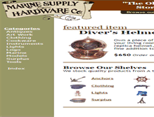 Tablet Screenshot of marinesupplyandhardware.com